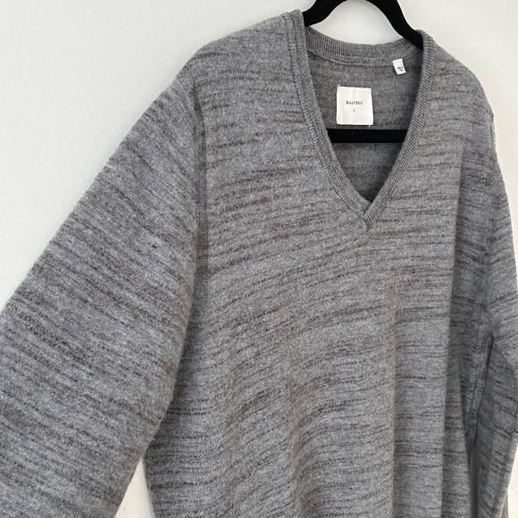 Billy Reid 100% Wool Gray V-Neck Sweater - Picture 8 of 16